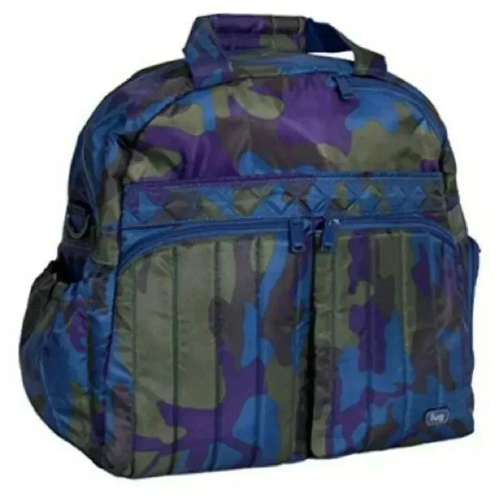Lug Boxer Overnight Bag -‎ BLUE Camo Multi - LIKE NEW